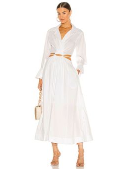 JONATHAN SIMKHAI - Alex Pleated Cut Out Dress