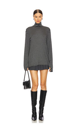 Norma Kamali - Long Sleeve Turtleneck Easy Fit Top