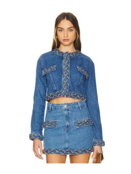 Patbo - Braided Denim Cropped Jacket