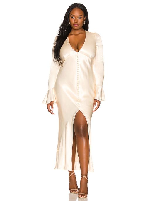 shona joy bias frill midi dress Buy Shona Joy Frill Cuff Bias Midi Dress Online
