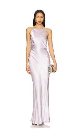 Shona Joy - La Lune High Neck Ruched Maxi Dress