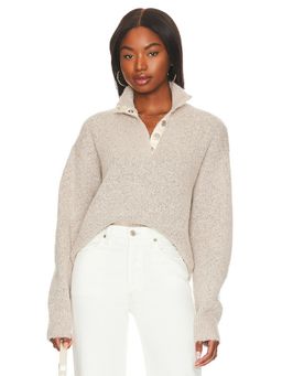 525 - Boxy Snap Front Henley