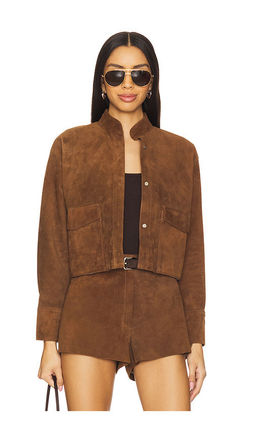 ZUT - x REVOLVE Cropped Hair-on Cowhide Leather Jacket