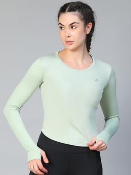 Athlisis - Women e-Dry Raw Edge Slim Fit T-Shirt - Green
