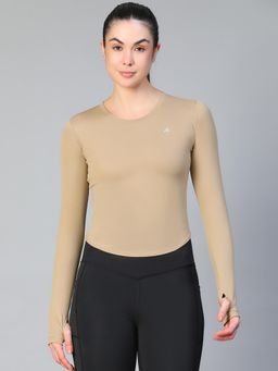 Athlisis - Women e-Dry Pockets Slim Fit T-Shirt - Khaki