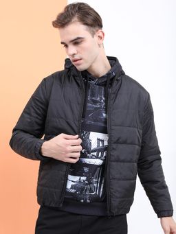 HIGHLANDER - Men Black Padded Jacket
