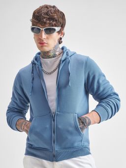 HIGHLANDER - Mens Blue Hooded Jacket