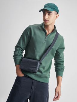 HIGHLANDER - Mens High Neck Half Zip Pullover Sweatshirt