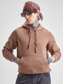 HIGHLANDER - Brown Solid Regular Fit Hoodie