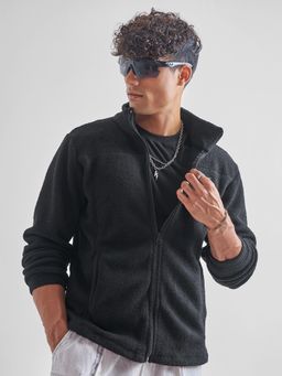 HIGHLANDER - Black Solid Regular Fit Sweatshirt