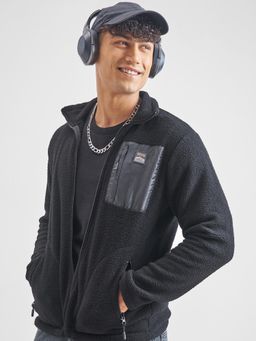 HIGHLANDER - Black Solid Regular Fit Sweatshirt