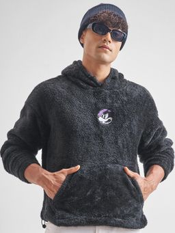 HIGHLANDER - Men Black Over Sized Drop Shoulder Hoody