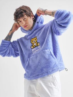 HIGHLANDER - Men Purple Over Sized Drop Shoulder Hoody Hoodie