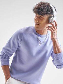 HIGHLANDER - Men Solid Crew Neck Long Sleeve Sweatshirt