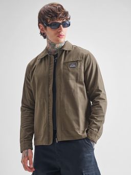 HIGHLANDER - Men Brown Trucker Denim Jacket