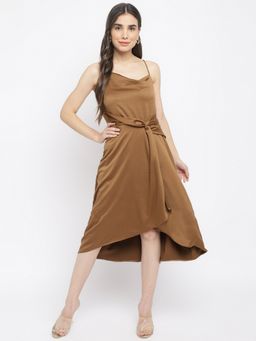 Latin Quarters - Women Brown Sleeveless Dress