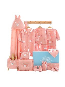 Little Surprise Box - 18pcs Pink Woodland Bear Newborn Baby Girl/Boy Gift hamper Box (0-6 months)