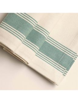 Ellementry - Teal Blue Border 100% Cotton Table Runner