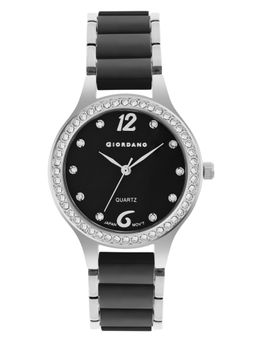 Giordano - Women Analog Black Color Diamond Set with Metal Strap Wrist Watch (GZ-60065-22) (M)