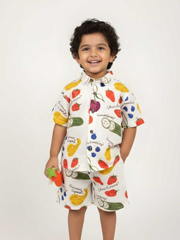 Poppi - Off White The Veggie Printed Shirt