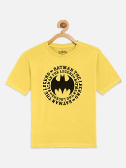 Kidsville - Batman Printed Yellow T-Shirt for Boys