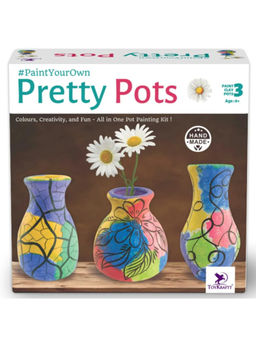 TOYKRAFTT - DIY Terracotta Pot Painting Kit - Paint Your Own Pretty Pots (7-12 Years)