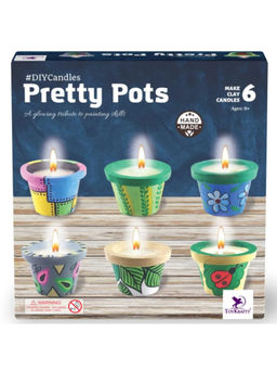 TOYKRAFTT - Paint & Make Your Own Candle Craft Kit - Pretty Pots (7-12 Years)