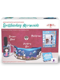 TOYKRAFTT - Mermaid Themed 3-in-1 Craft Kit - Spell Binding Mermaids (7-12 Years)