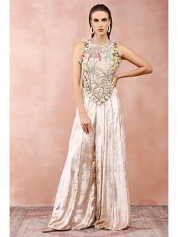 Payal Singhal - Stone Embroidered Choli with Palazzo (Set of 2)