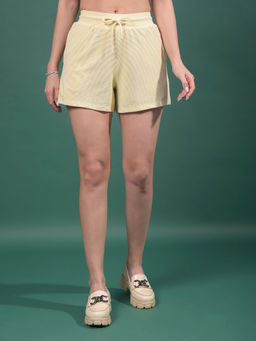 CRIMSOUNE CLUB - Womens Cream Jacquard Shorts