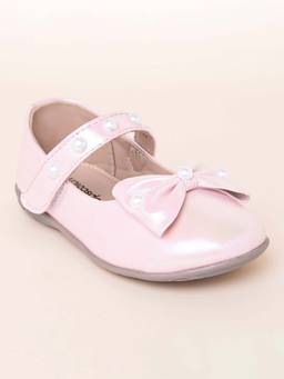 Hopscotch - Pearl Embellished Bow Applique Mary Jane Ballerina