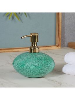 HomeTown - Nora Metal Sprinkle Finish Liquid Soap Dispenser In Turquoise Colour