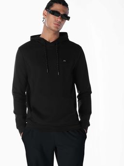 Jack & Jones - Men Regular Fit Black Hoodie