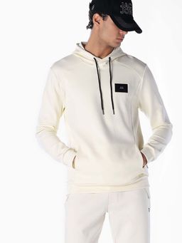 Jack & Jones - Men Regular Fit White Hoodie