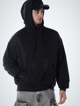 Jack & Jones - Men Slim Fit Black Hoodie