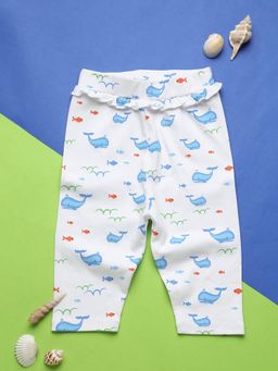 Bontots - Organic Cotton Girls Regular Fit Printed Stretchable Pyjama (Snow White)