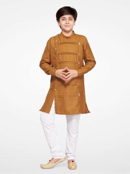 Jeetethnics - Boys Brown Kurta Pyjama (Set of 2)