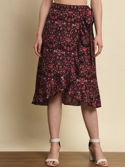 Trend Arrest - Multi Printed Wrap-around Skirt