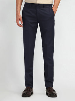 Arrow Newyork - Slim Fit Solid Trouser Blue