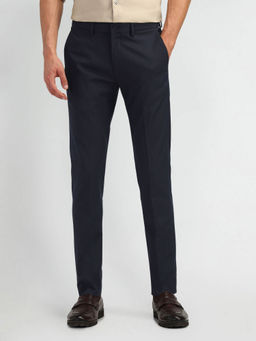 Arrow Newyork - Slim Fit Solid Trouser Blue