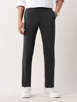 Arrow Newyork - Solid Dobby Auto Flex Trouser Grey