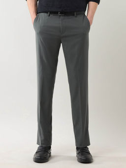 Arrow - Regular Fit Solid Spring Sorbet Trouser Green