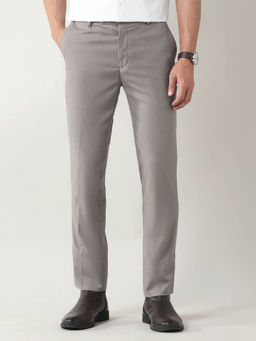 Arrow - Slim Fit Solid Trouser Beige