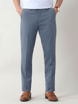 Arrow - Slim Fit Textured Trouser Blue