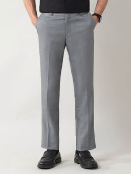 Arrow - Regular Fit Textured Trouser Grey