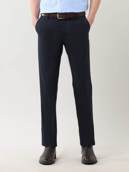 Arrow - Regular Fit Textured Smart Flex Trouser Blue