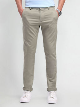 Arrow Sports - Slim Fit Mid Rise Trouser Green