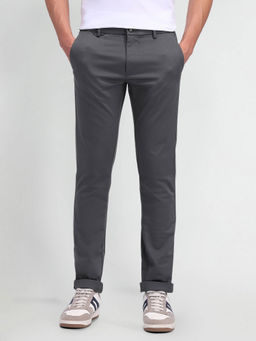 Arrow Sports - Slim Fit Mid Rise Trouser Grey