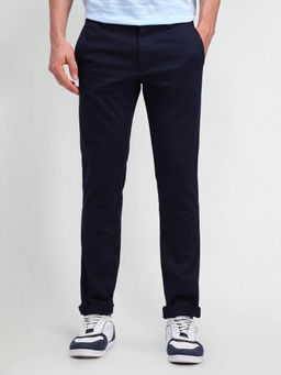Arrow Sports - Slim Fit Mid Rise Trouser Blue