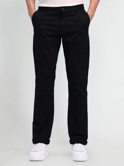 Arrow Sports - Regular Fit Solid Trouser Black